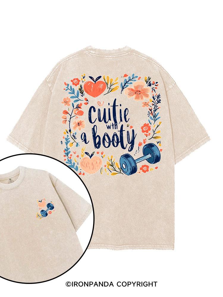 CUITIE WITH A BOOTY printed Gym Shirt