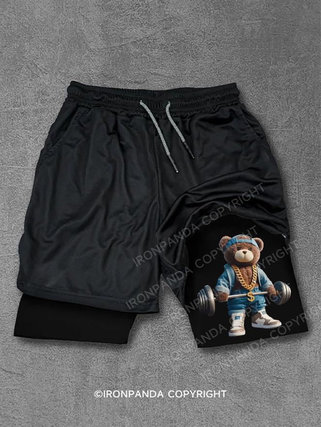 weightlifting toy bear Performance Training Shorts