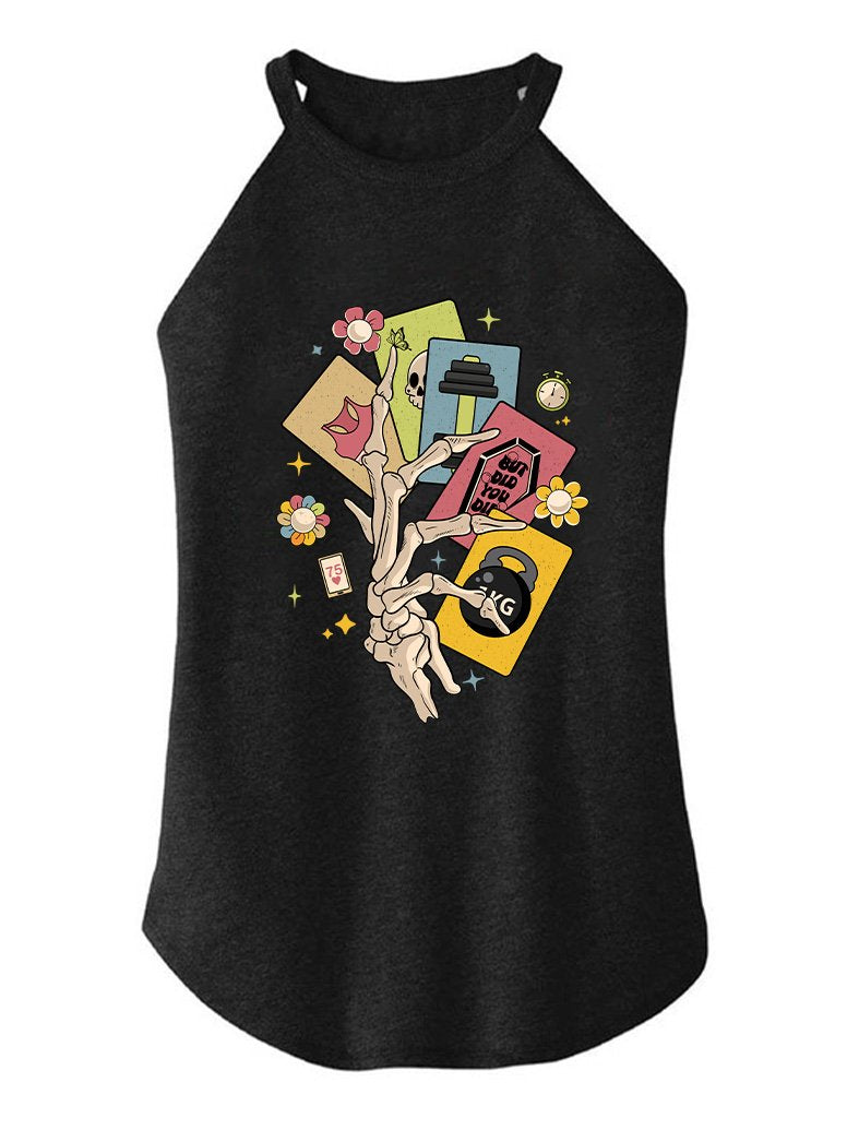 BUT DID YOU DIE TRI ROCKER COTTON TANK