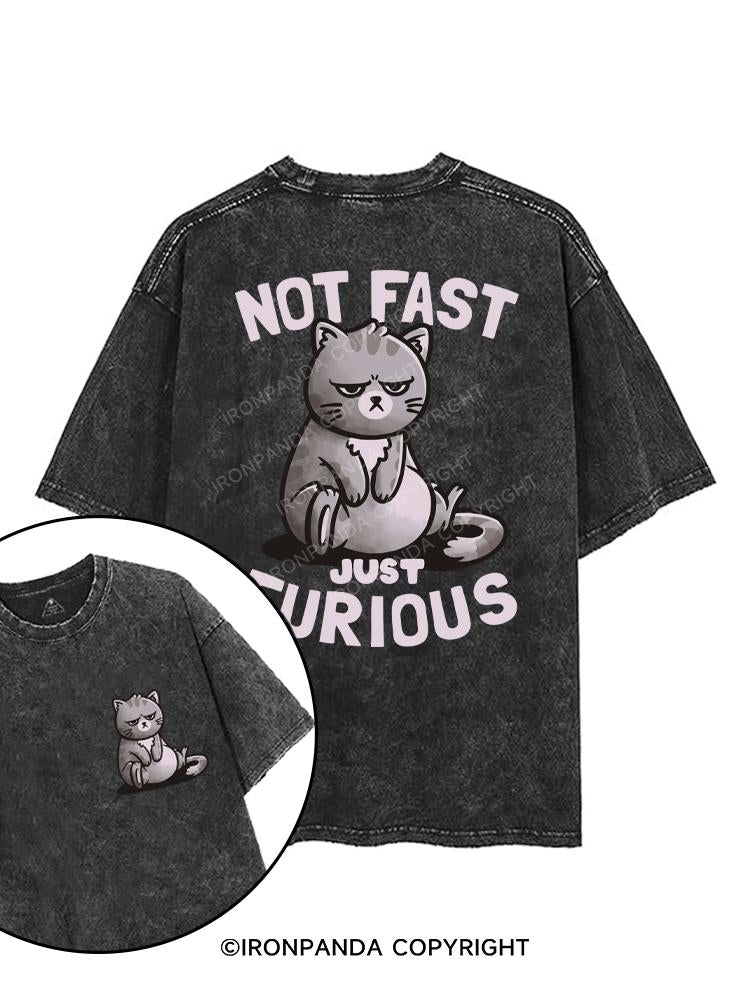 NOT FAST JUST FURIOUS printed Gym Shirt