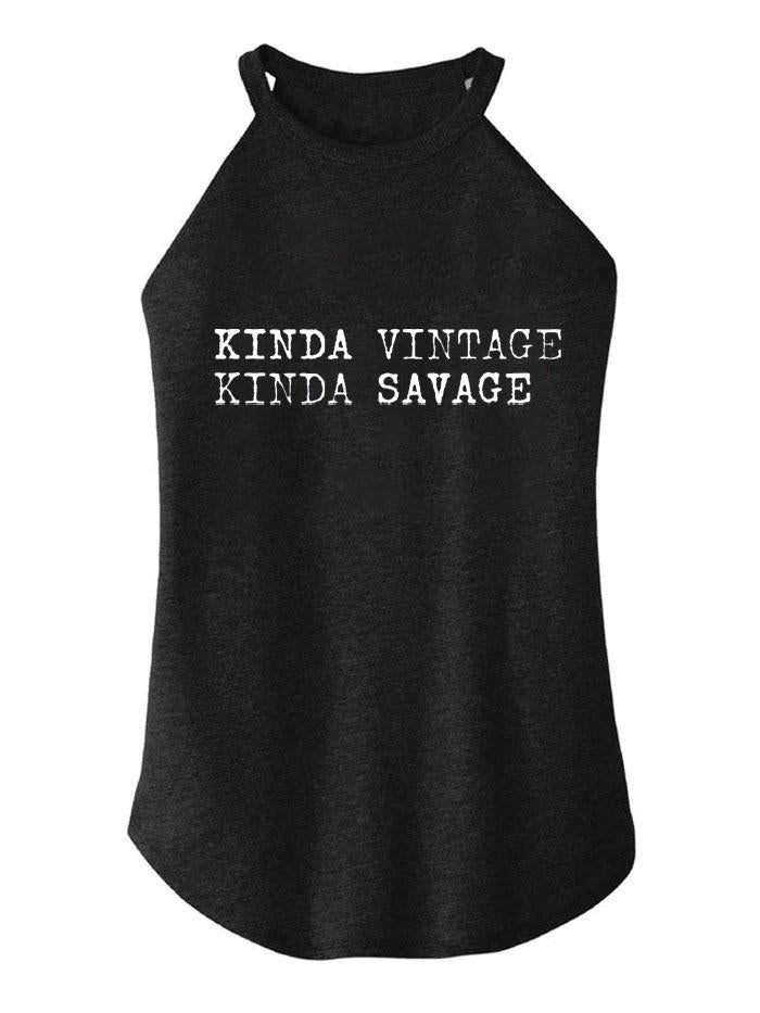 KINDA VINTAGE KINDA SAVEAGE TRI ROCKER COTTON TANK