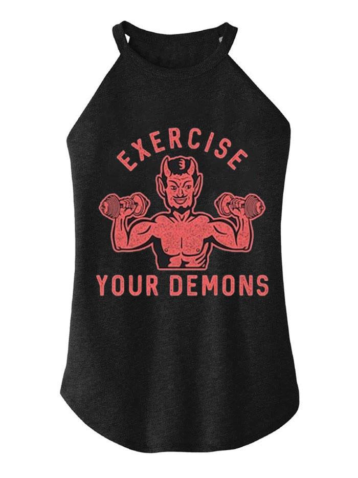 Exercise Your Demons TRI ROCKER COTTON TANK