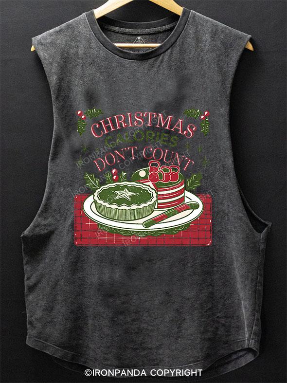 CHRISTMAS CALORIES DONT COUNT SCOOP BOTTOM COTTON TANK