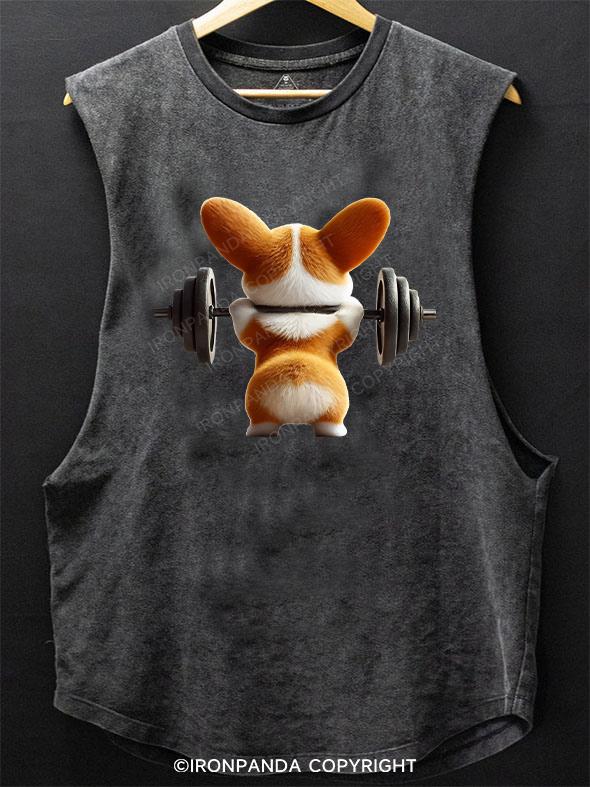 swole corgi SCOOP BOTTOM COTTON TANK