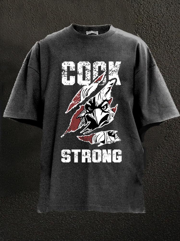 cock strong Washed Gym Shirt