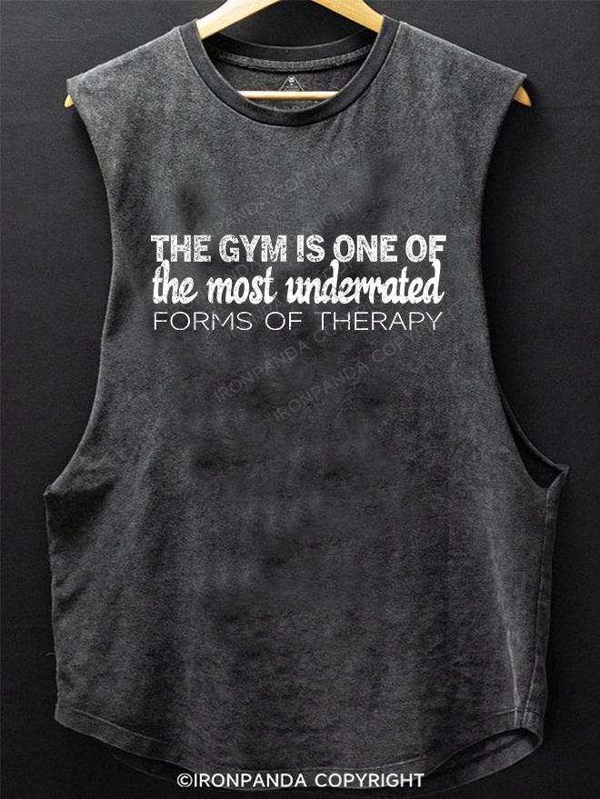 THE GYM IS ONE OF the most underated FORMS OF THERAPY SCOOP BOTTOM COTTON TANK