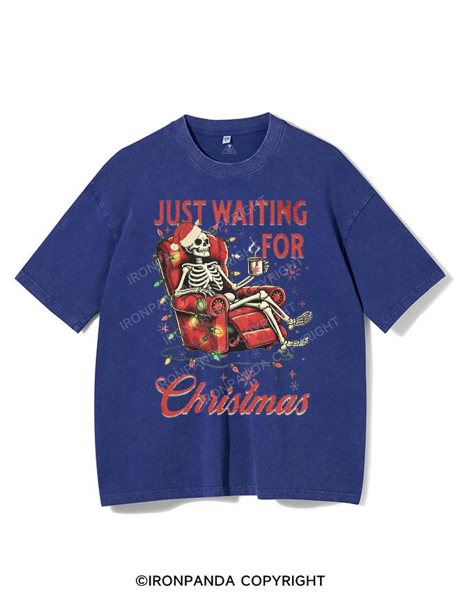 JUST WAITING FOR CHRISTMAS VINTAGE GYM SHIRT