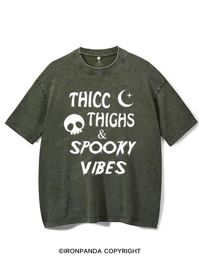 THICC THIGHS & SPOOKY VIBES VINTAGE GYM SHIRT