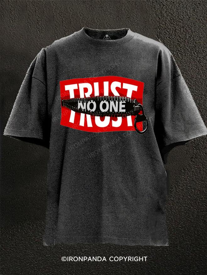 Trust No One Washed Gym Shirt