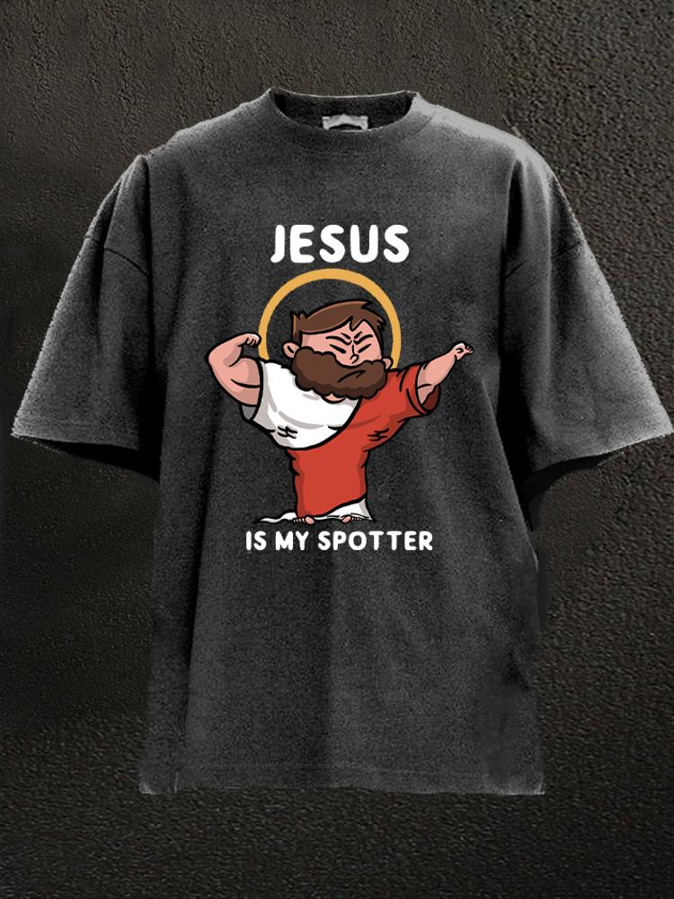 jesus is my spotter Washed Gym Shirt