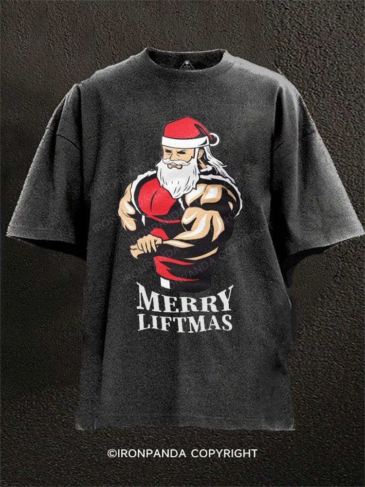 MERRY LIFTMAS Washed Gym Shirt