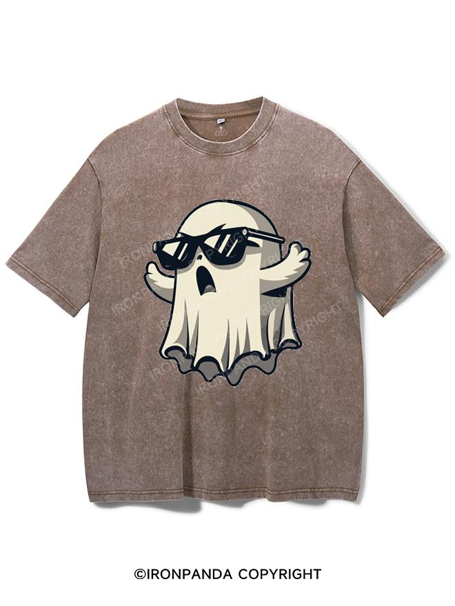 COOL GHOST WITH SUNGLASSES VINTAGE GYM SHIRT