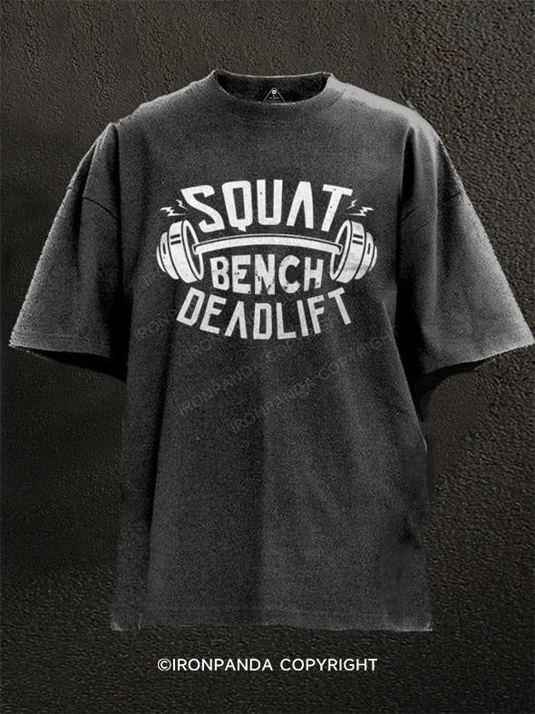 Squat Benchpress Deadlift Washed Gym Shirt