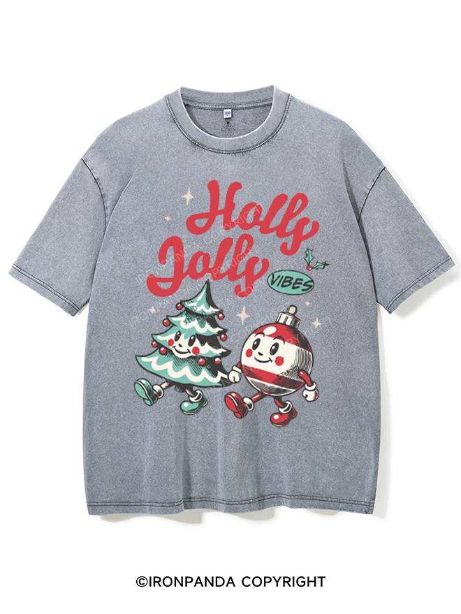 HOLLY JOLLY VIBES VINTAGE GYM SHIRT