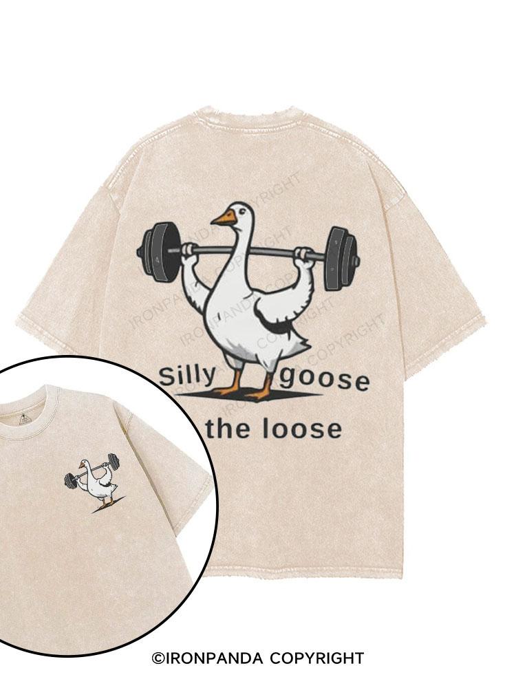 Silly goose on the loose printed Gym Shirt