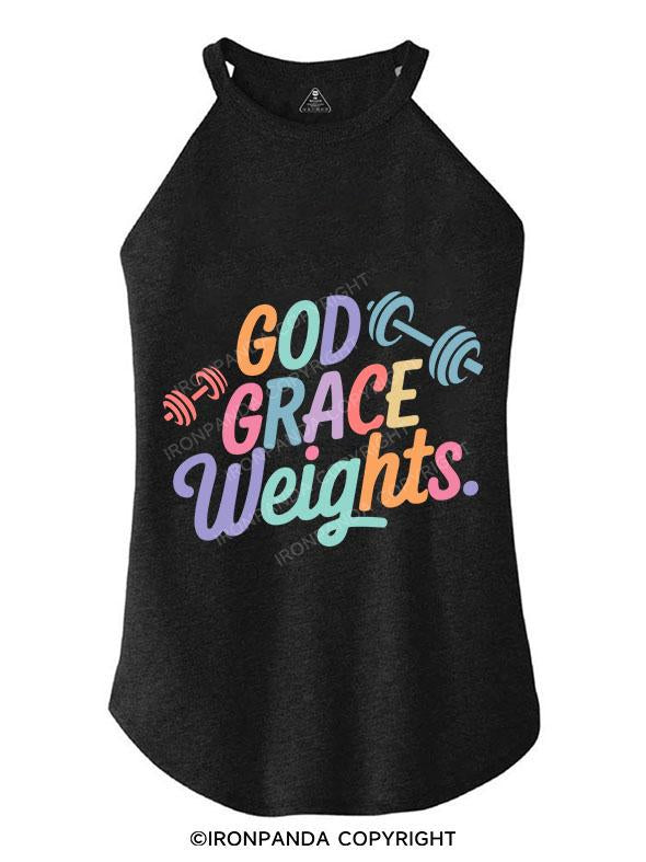 GOD GRACE WEIGHTS TRI ROCKER COTTON TANK