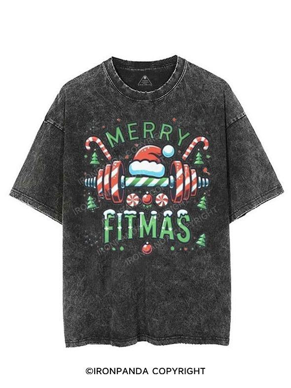 MERRY FITMAS VINTAGE GYM SHIRT