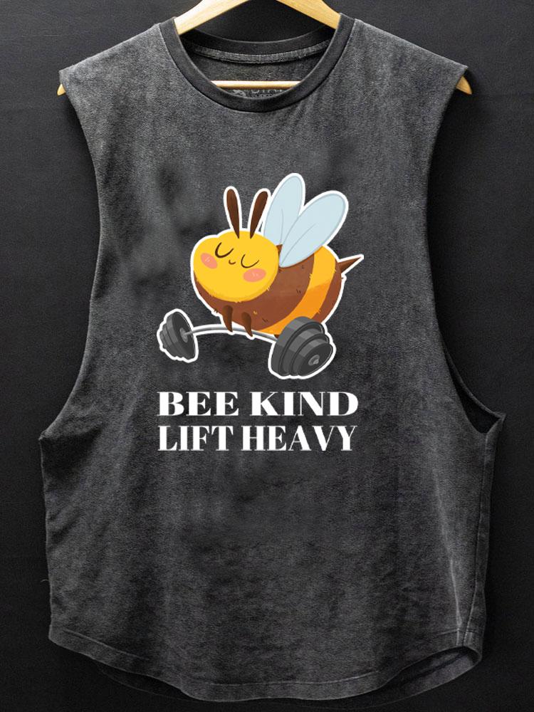 bee kind lift heavy SCOOP BOTTOM COTTON TANK