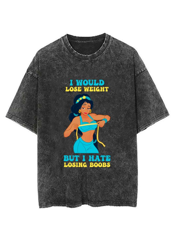 I WOULD LOSE WEIGHT BUT I HATE LOSING BOOBS  VINTAGE GYM SHIRT