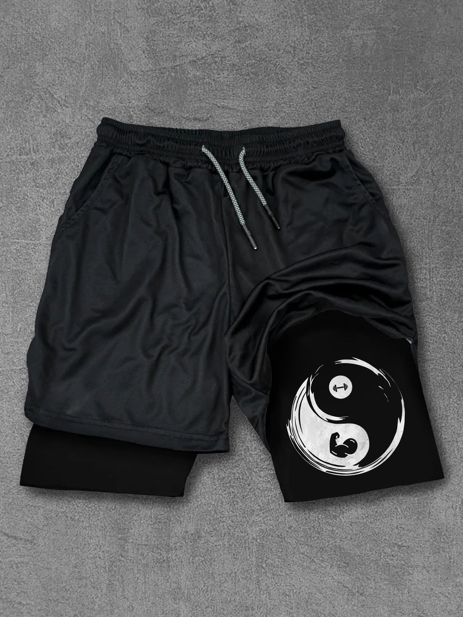 Gym Yin And Yang Performance Training Shorts