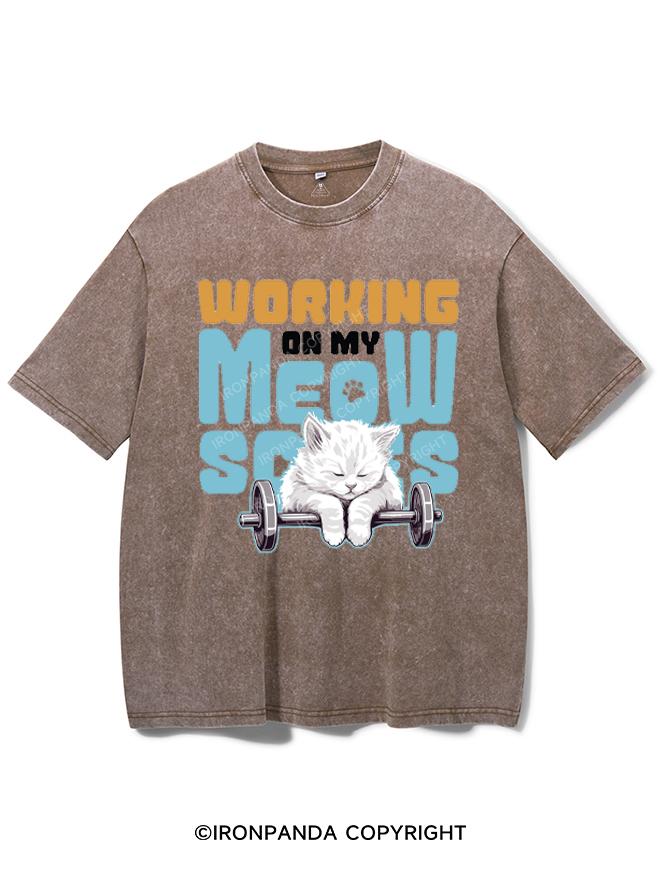 WORKING ON MY MEOWSCLES VINTAGE GYM SHIRT