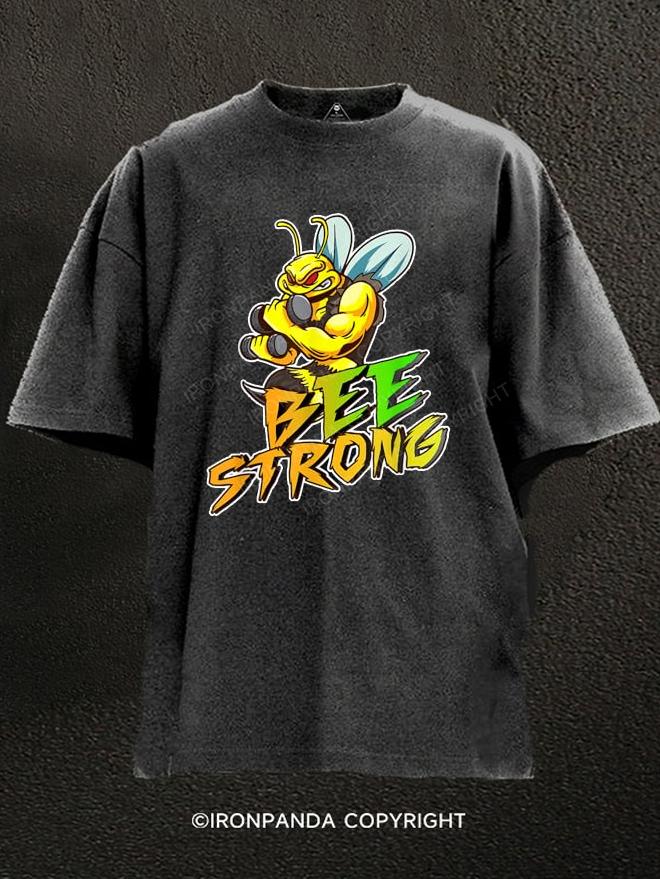 Bee Strong Washed Gym Shirt