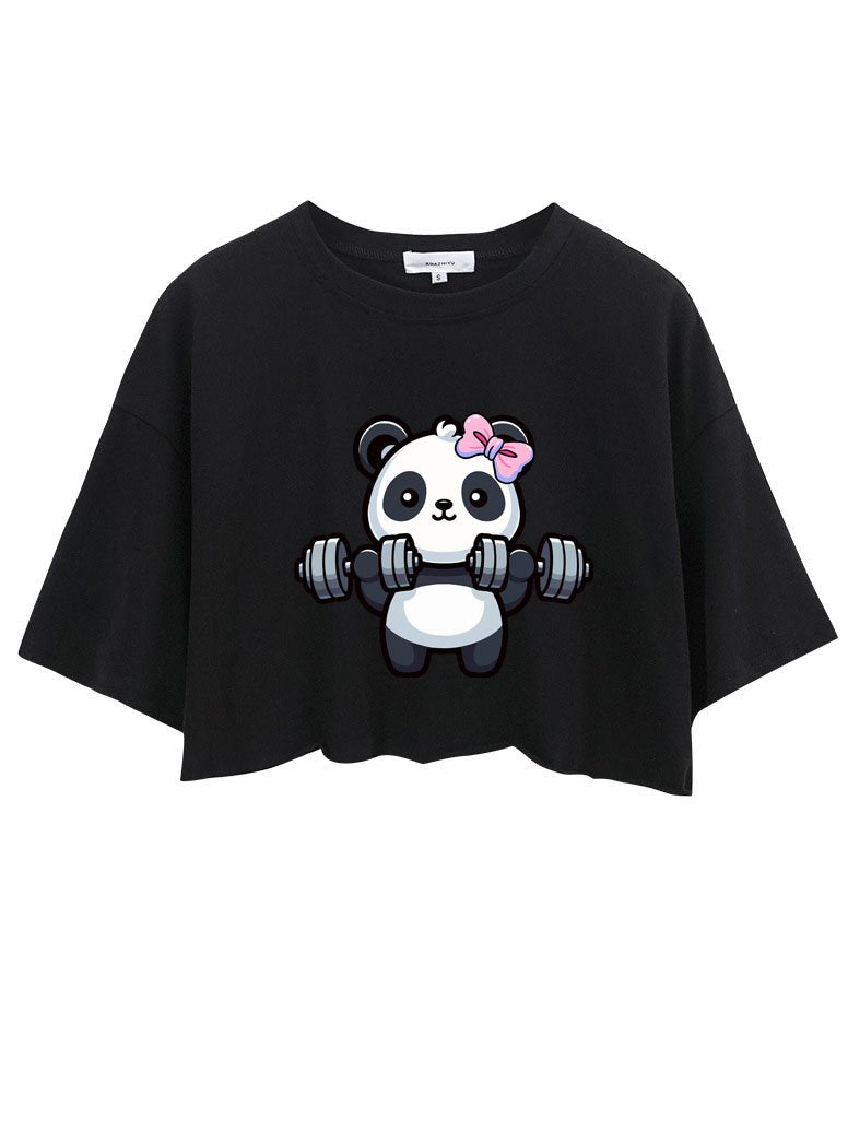 PANDA DUMBBEL CROP TOPS