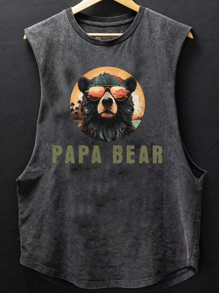 papa bear SCOOP BOTTOM COTTON TANK