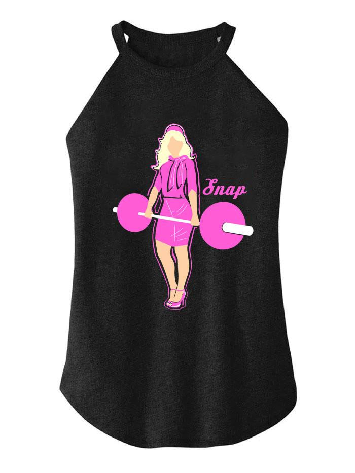 BARBELL WOMAN TRI ROCKER COTTON TANK