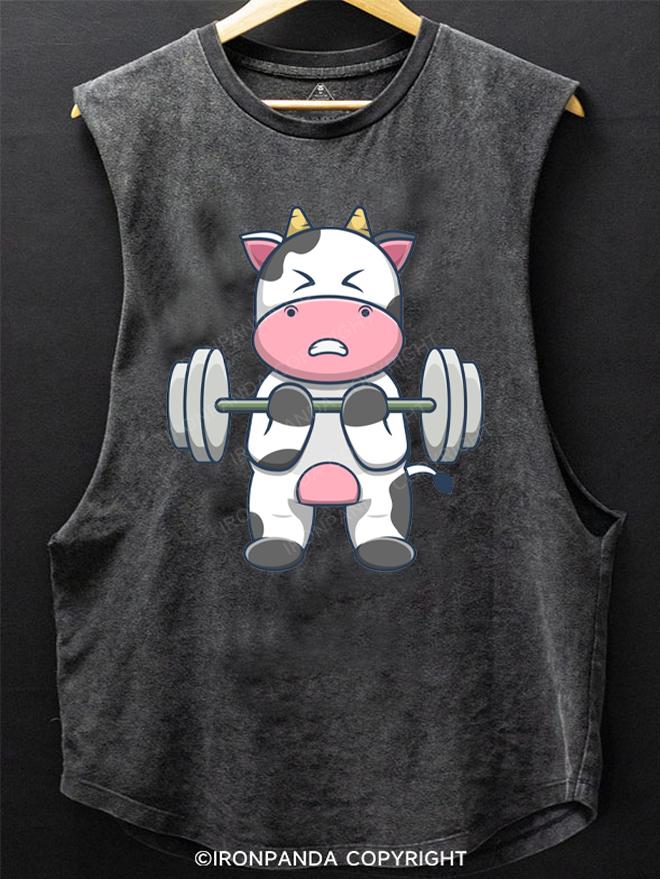 Cow barbell SCOOP BOTTOM COTTON TANK