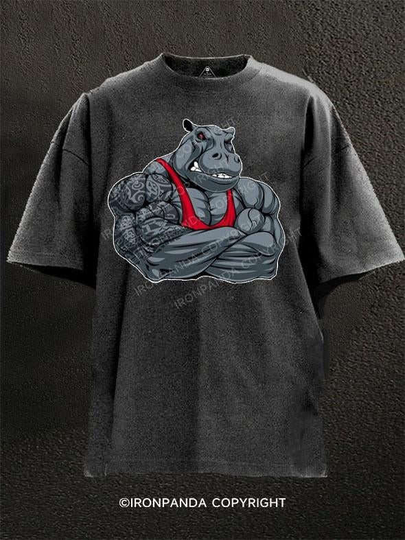 gym rhino Washed Gym Shirt