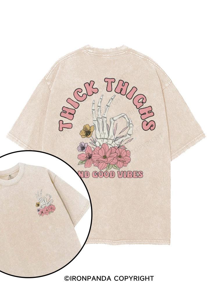 Thick Thighs printed Gym Shirt