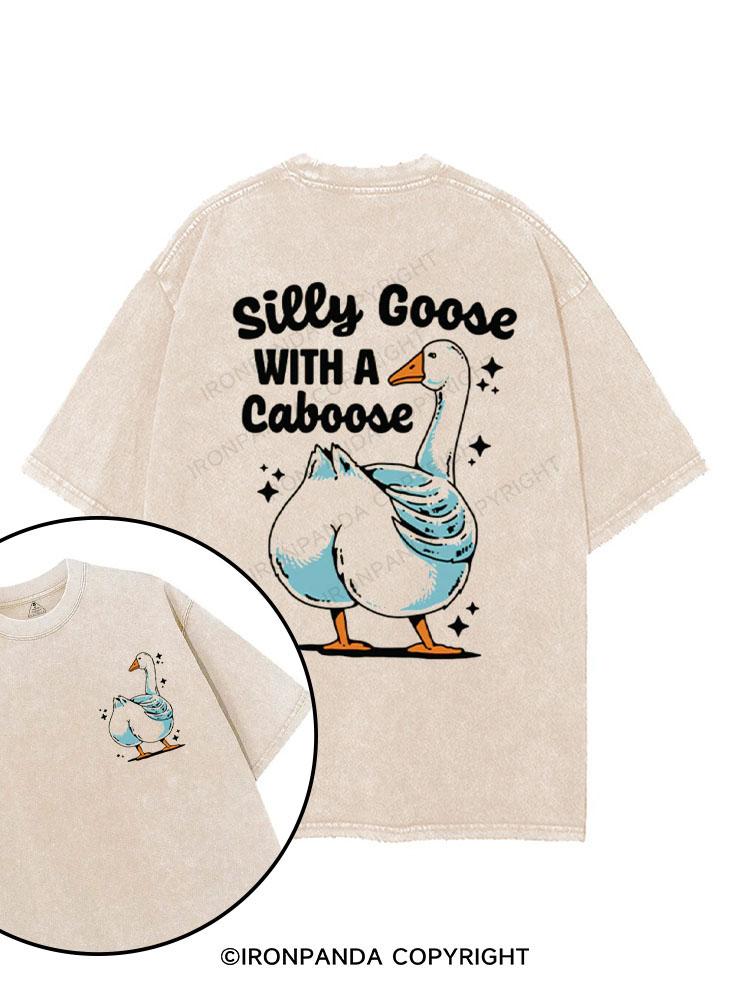 Silly Goose With A Caboose printed Gym Shirt