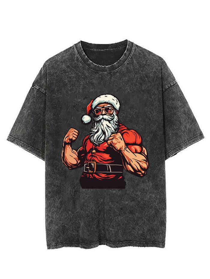 MUSCLE SANTA CLAUS Vintage Gym Shirt