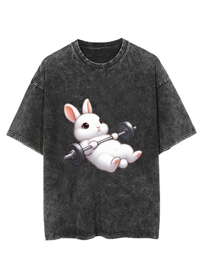 RABBIT BENCH PRESS VINTAGE GYM SHIRT