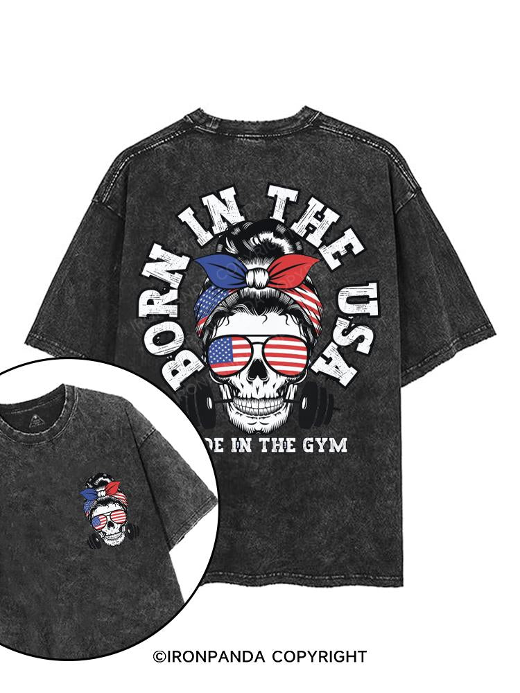 Born in the USA printed Gym Shirt