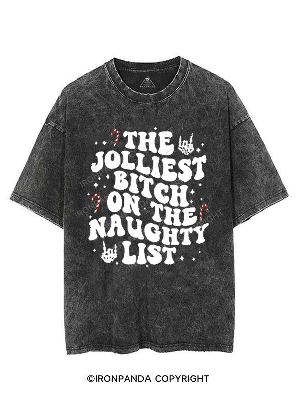 THE JOLLIEST BITCH ON THE NAUGHTY LIST VINTAGE GYM SHIRT