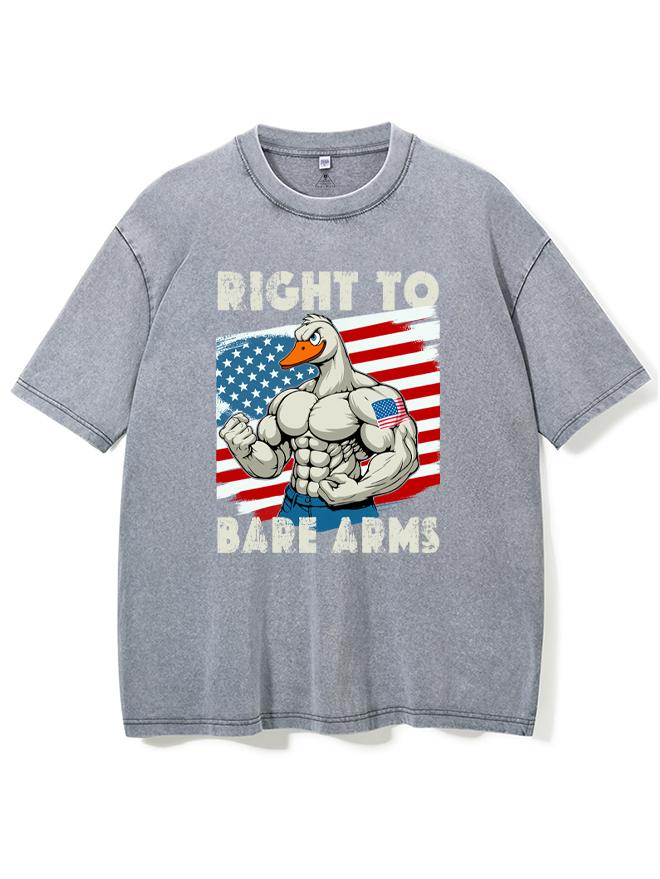 Right To Bare Arms Washed Gym Shirt