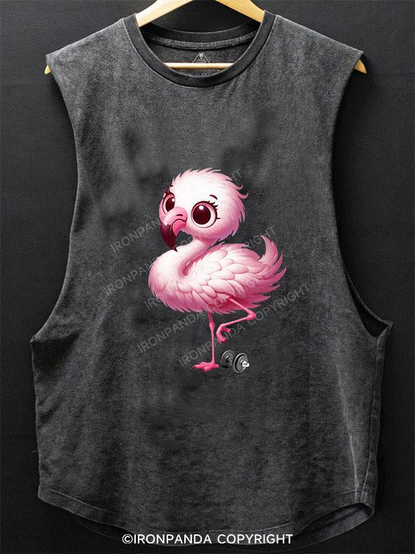 FLAMINGO DEADLIFT SCOOP BOTTOM COTTON TANK