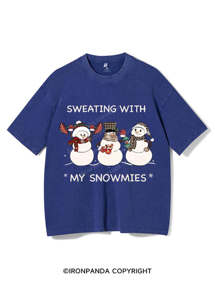 SWEATING WITH MY SNOWMIES VINTAGE GYM SHIRT