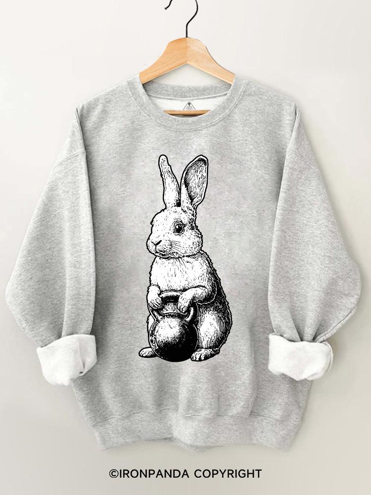 bunny kettlebell  Gym Sweatshirt