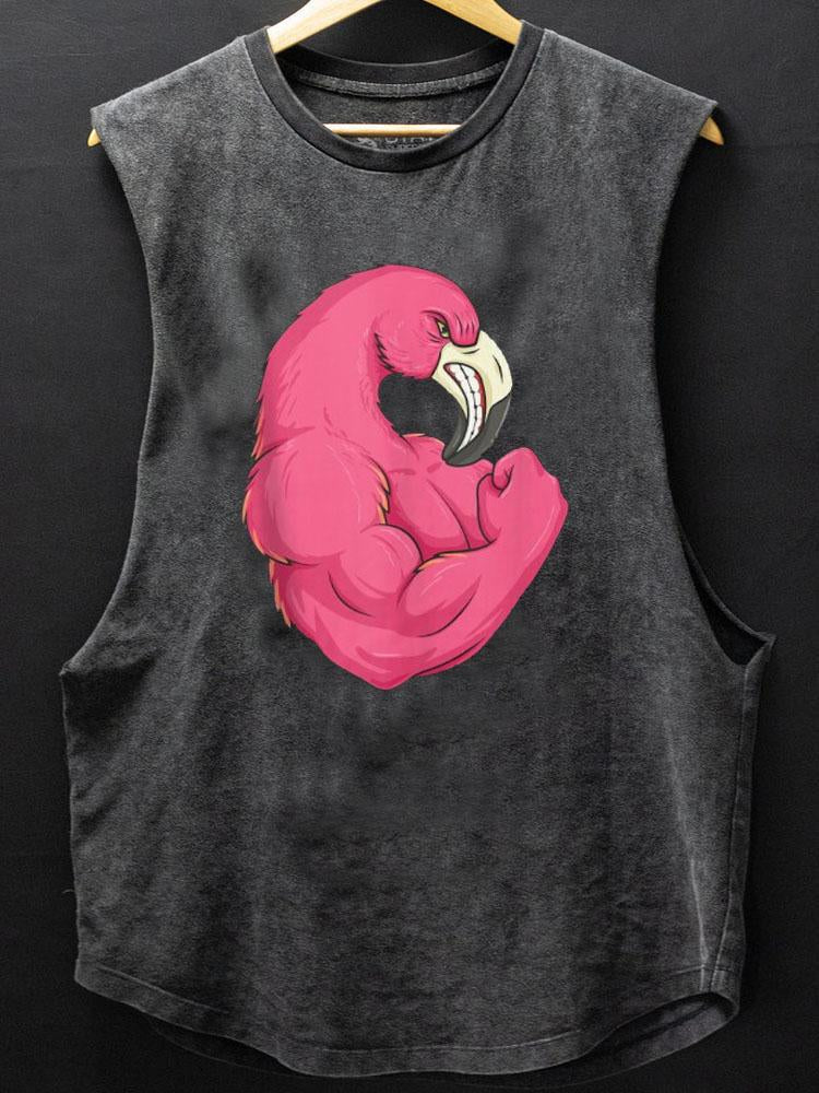 Weightlifting Flamingo Scoop Bottom Cotton Tank