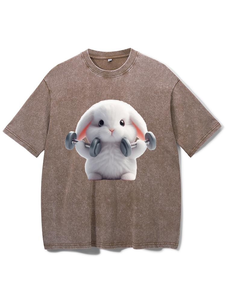 Gym Rabbit Washed Gym Shirt