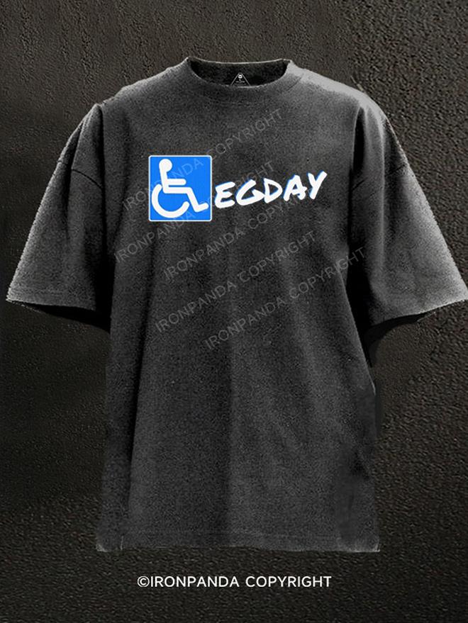 LEGDAY DISABLED SIGN Washed Gym Shirt