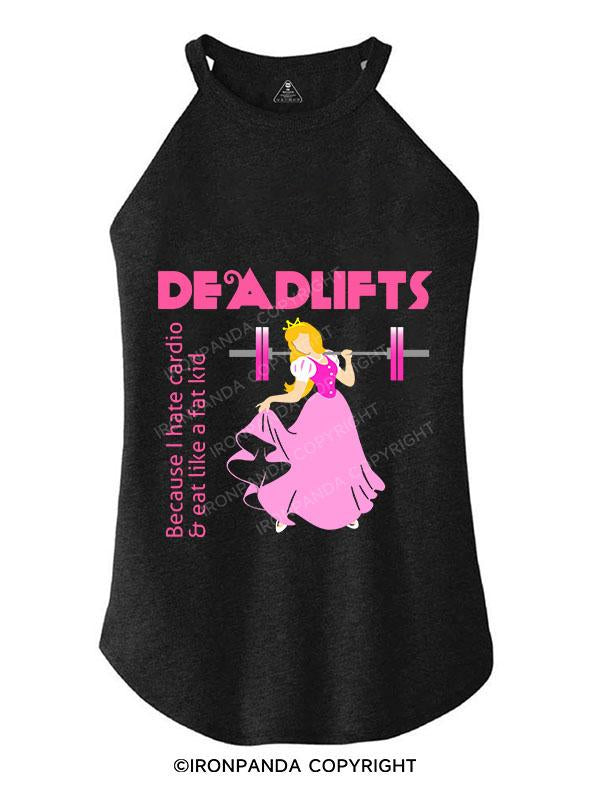 I'D RATHER DEADLIFT TRI ROCKER COTTON TANK