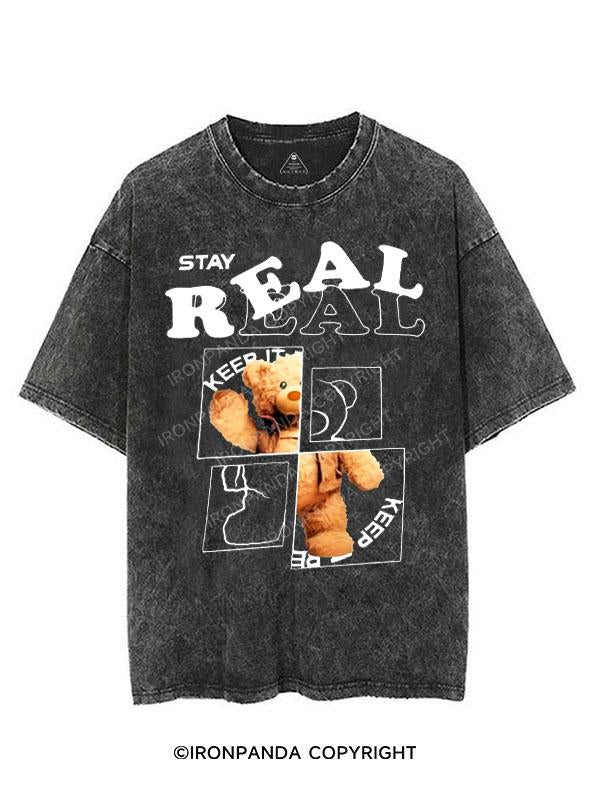 STAY REAL VINTAGE GYM SHIRT