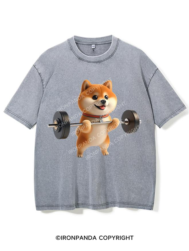 DEADLIFTING SHIBA VINTAGE GYM SHIRT