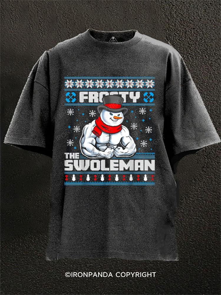 Frosty The Swoleman Washed Gym Shirt