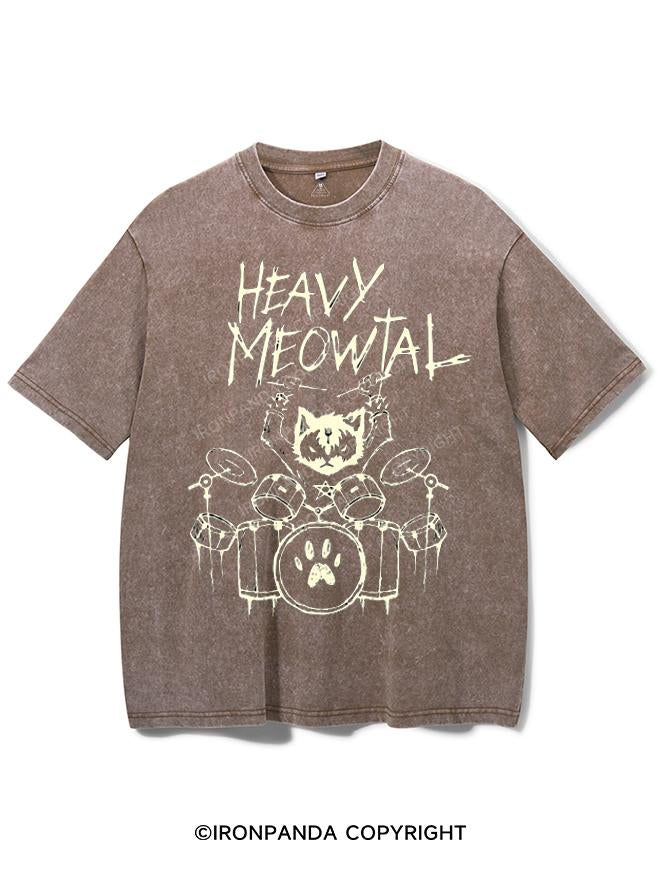 HEAVY MEOWTAL VINTAGE GYM SHIRT