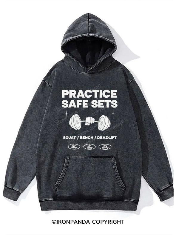 Practice Safe Sets WASHED GYM HOODIE